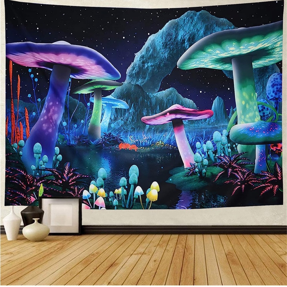 Psychedelic Mushroom Tapestry
